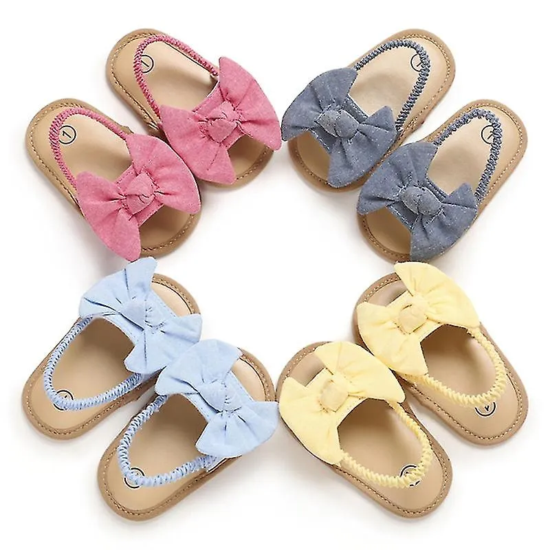 018M VERANO RECIéN NACIDO BEBé NIñAS NIñOS SANDALIAS ZAPATOS MARIPOSA PLANA CON TACóN ZAPATOS DE CORCHO SUAVE 4 COLORES