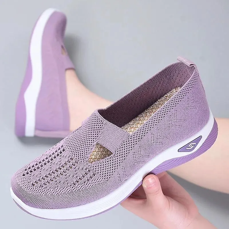 2024 Verano Nuevo Cómodo Casual Zapatos De Mujer Moda Suela Suave Transpirable Zapatos Planos Huecos Para Mujer Zapatos De Mujer