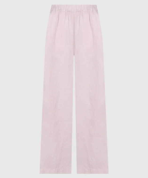 ANNECLAIRE Pink linen pants