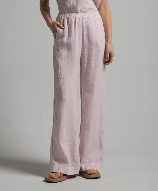 ANNECLAIRE Pink linen pants