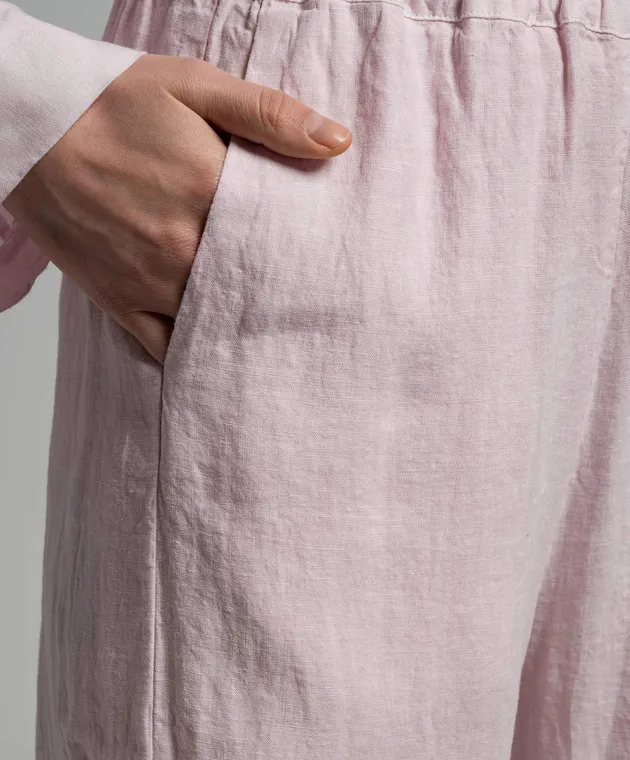 ANNECLAIRE Pink linen pants