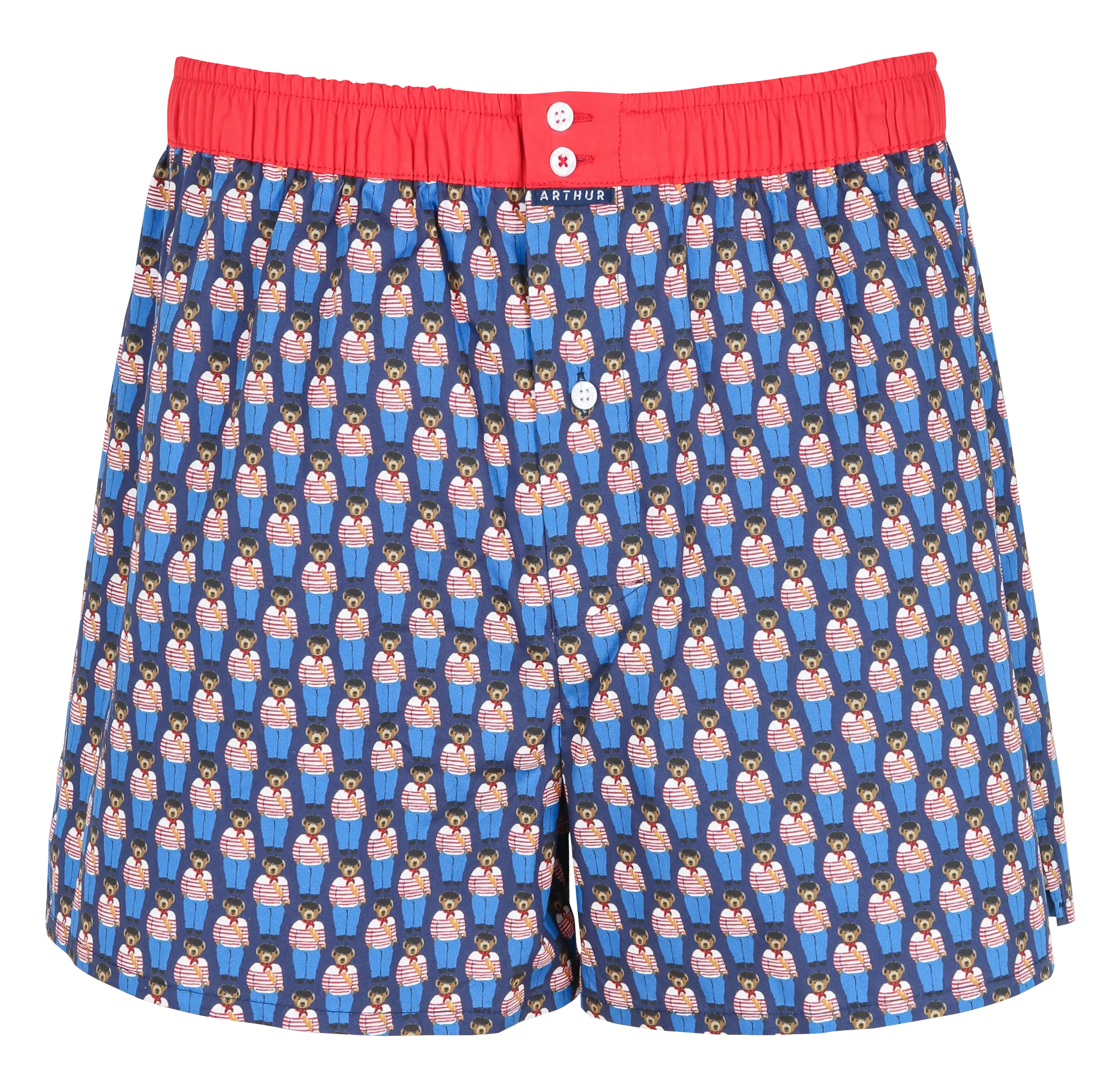 ARTHUR Pantalón ancho de algodón en azul