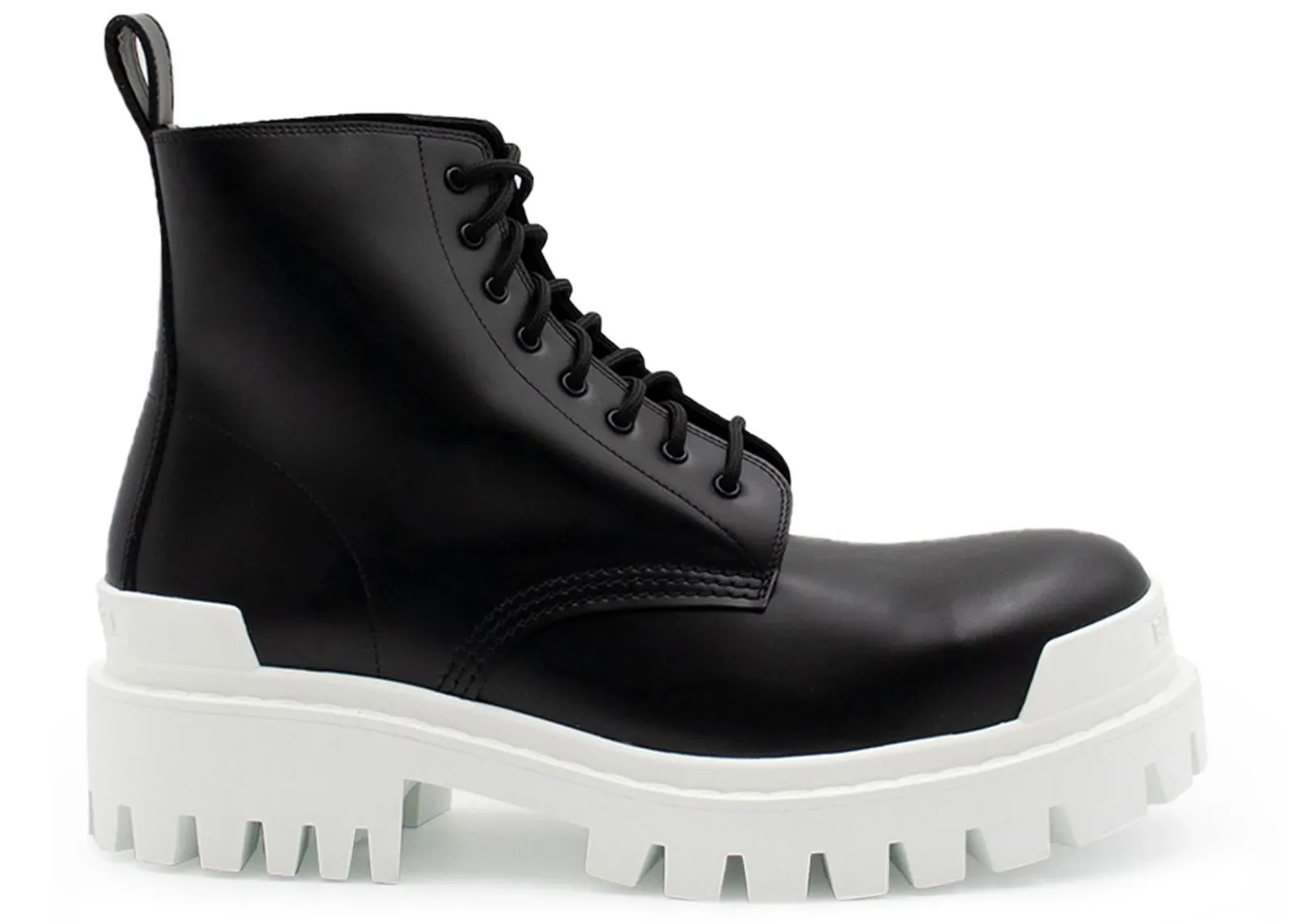 BALENCIAGA STRIKE LACEUP BOOT "BLACK WHITE"