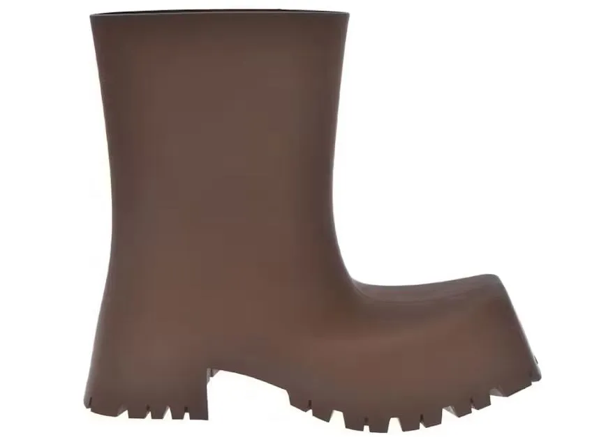 Balenciaga Trooper Rubber Boot "Brown"