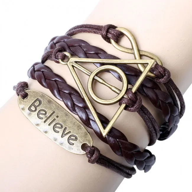 Believe Deathly Hallows Infinity Bracelet