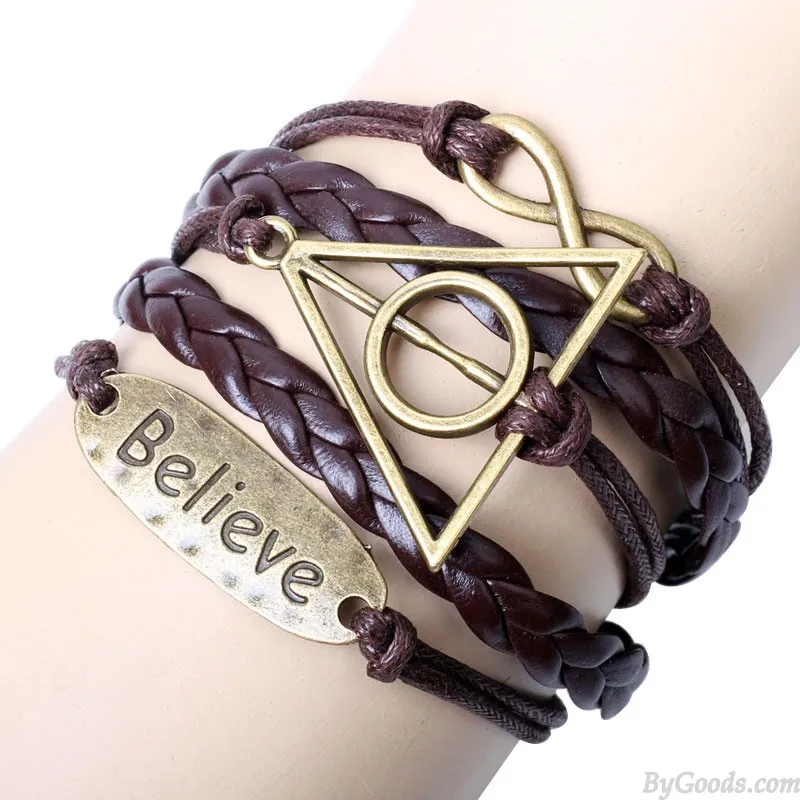 Believe Deathly Hallows Infinity Bracelet