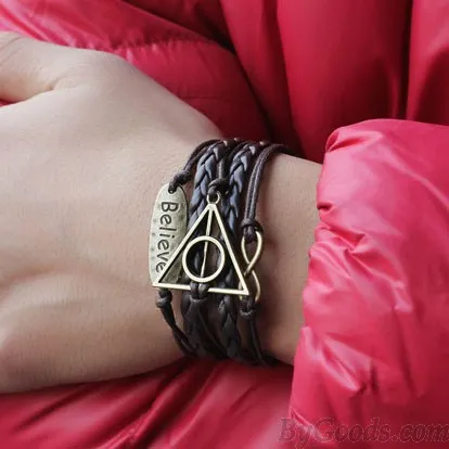 Believe Deathly Hallows Infinity Bracelet
