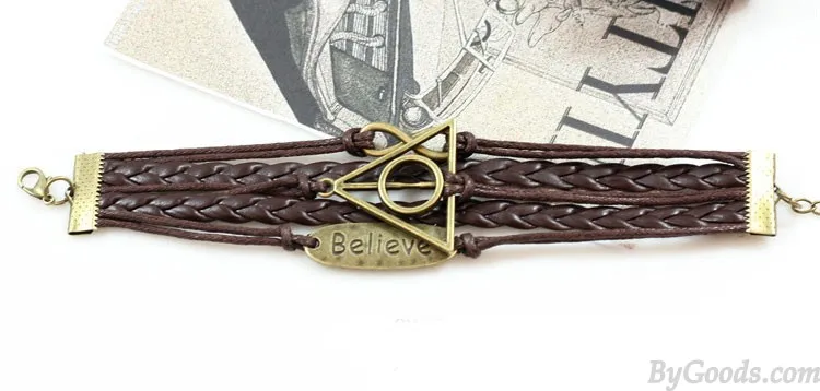Believe Deathly Hallows Infinity Bracelet