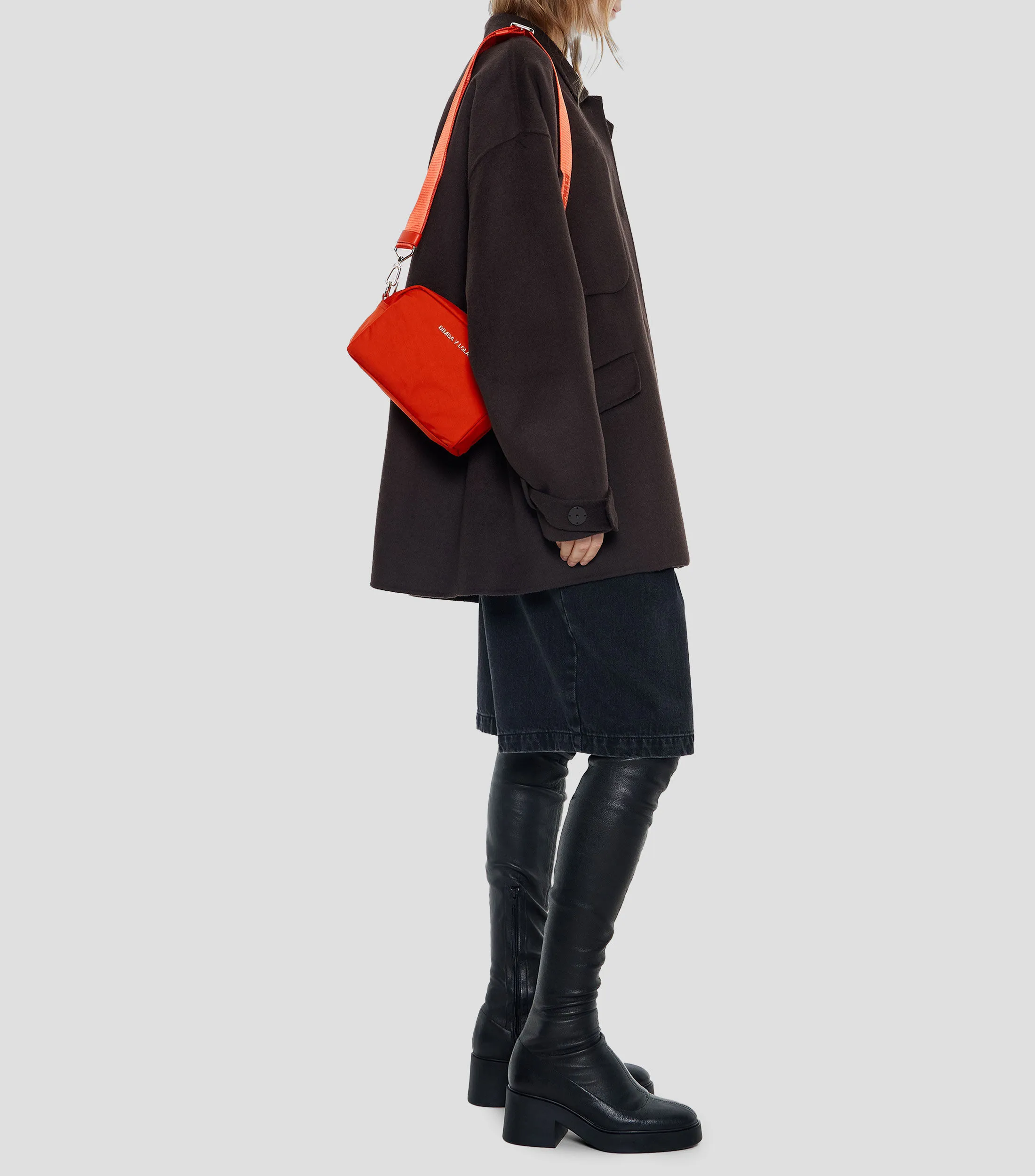 Bimba y Lola Bolso bandolera pequeño nylon coral Mujer