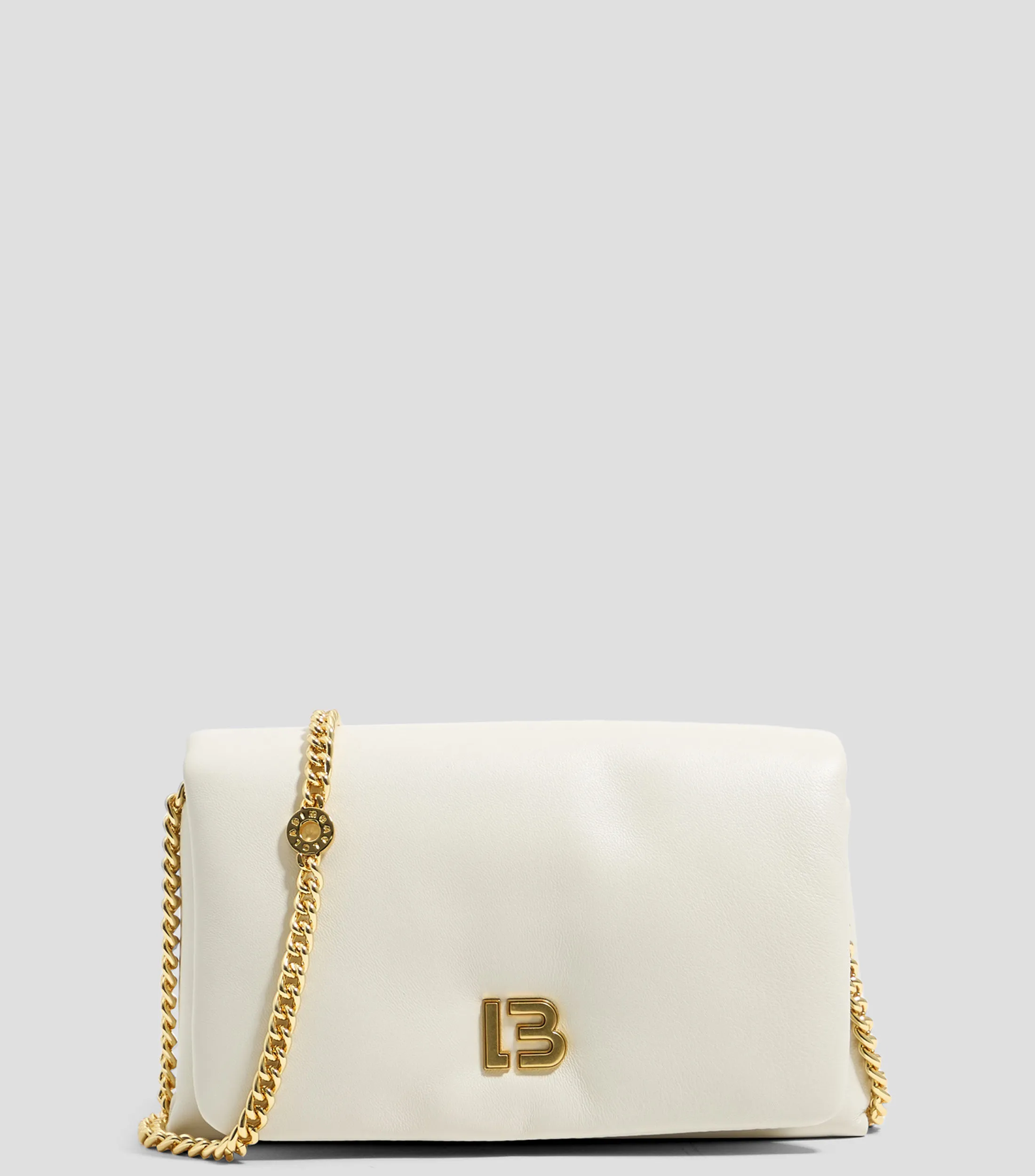 Bimba y Lola Bolso solapa mini piel napa marfil Mujer