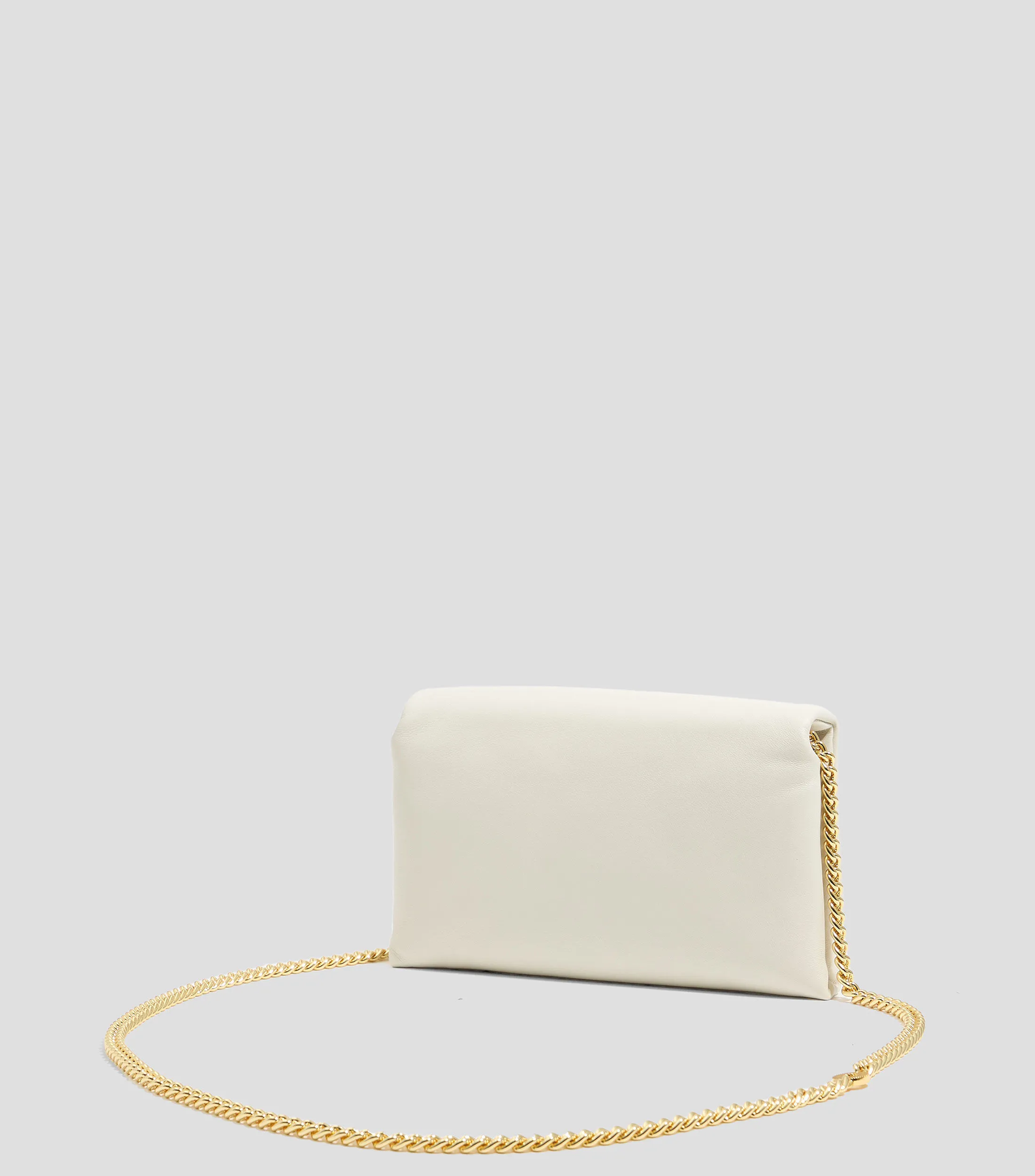 Bimba y Lola Bolso solapa mini piel napa marfil Mujer