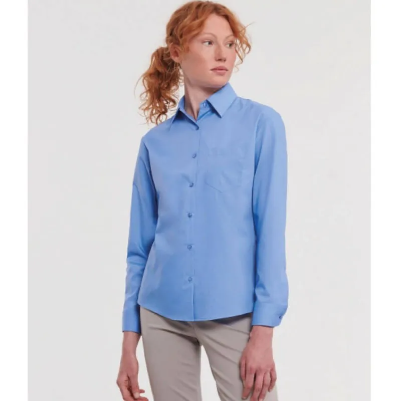Blusa Manga Larga Mujer Popelina de Russell