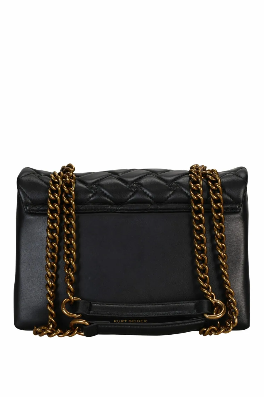 Bolso bandolera midi negro con logo águila dorada con cadena dorada