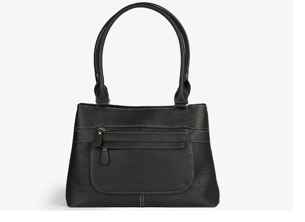 Bolso de hombro Matties Bags clásico color negro