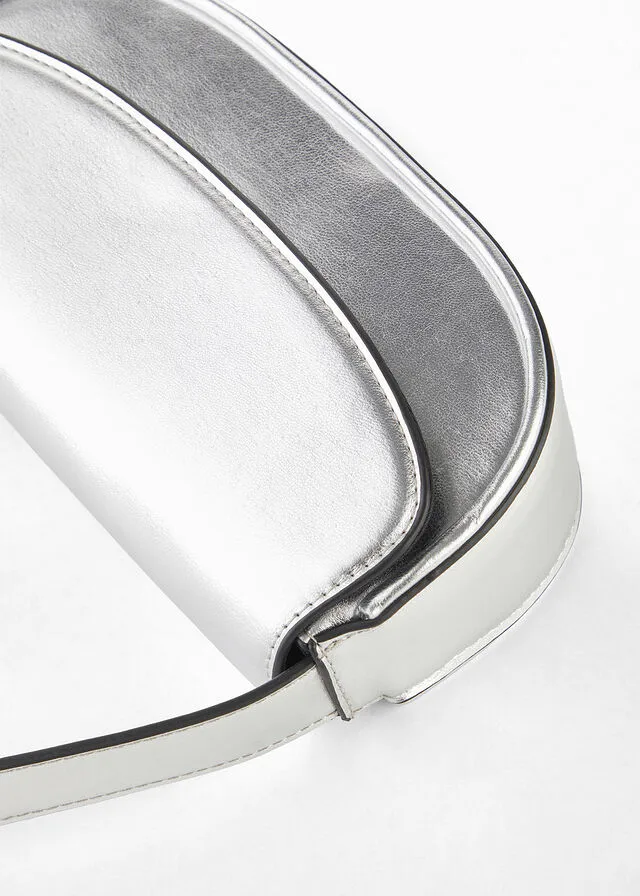 Bolso de mano Plata metalizada