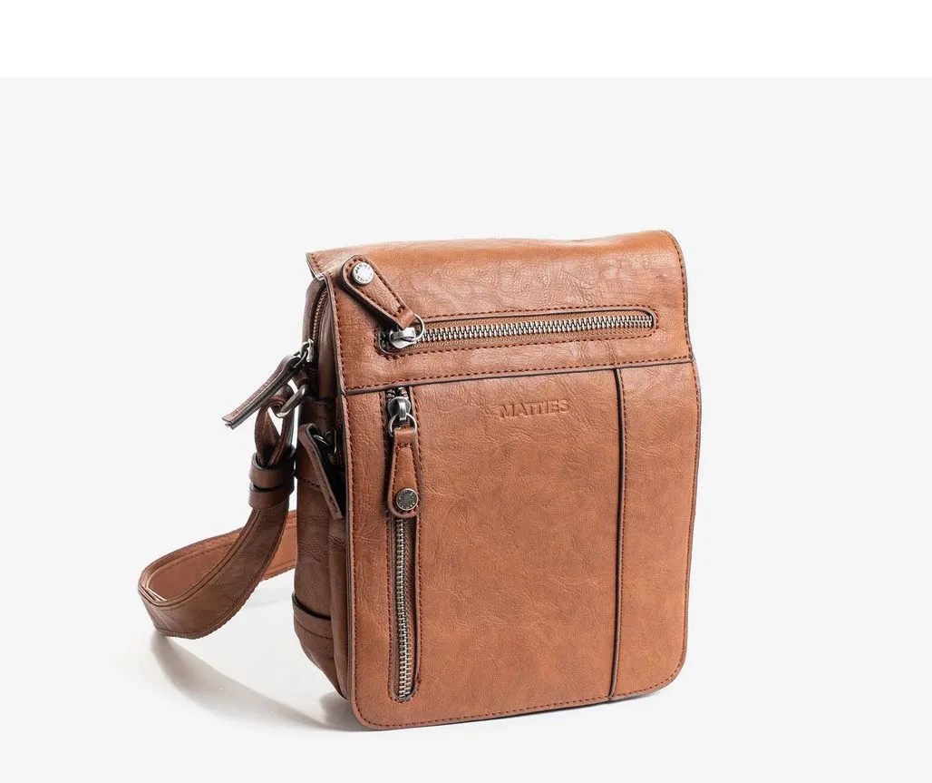 Bolso reportero MATTIES BAGS para hombre con solapa