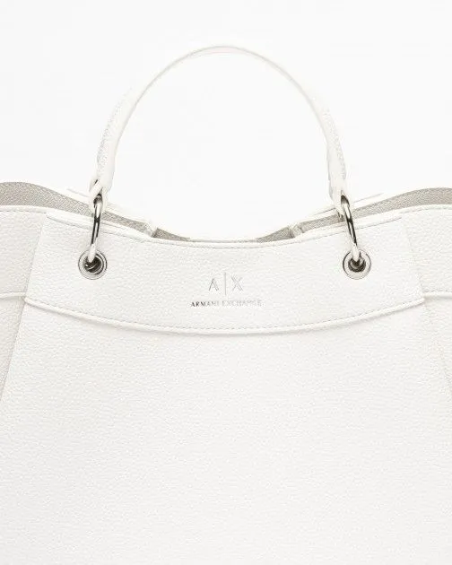 Bolso shopper Armani Exchange 942910 CC783 Blanco