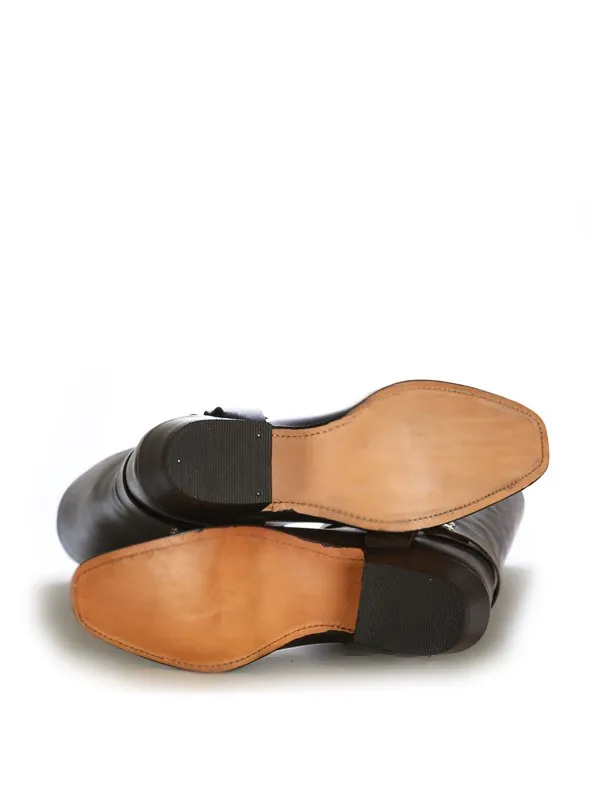 Bota fray marron piel
