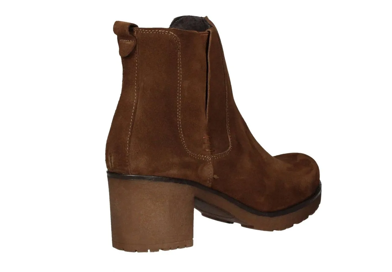 Botin Serrraje Marron Lados Elasticos y Pasados