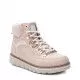 Botines planos Xti rosas con cordones y detalle textil en el tobillo
