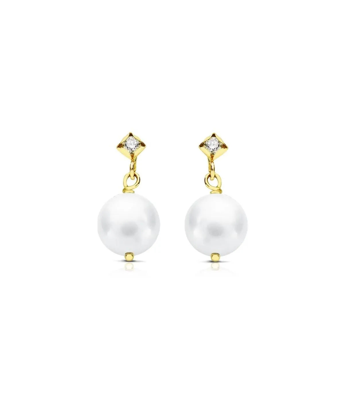 Boucles d'oreilles or jaune Calandra 18 Carats