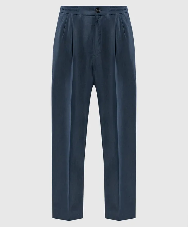 Brunello Cucinelli Blue linen pants