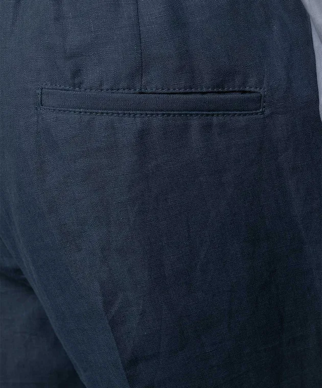 Brunello Cucinelli Blue linen pants