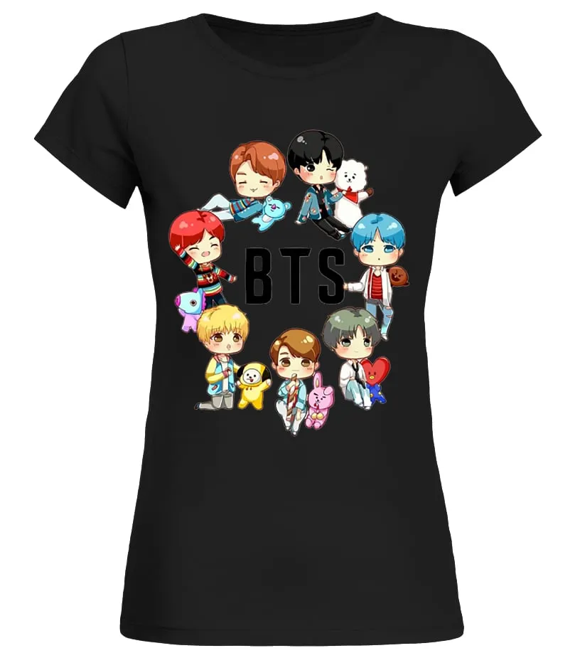 bts kpop Limited Edition Camiseta cuello redondo Mujer