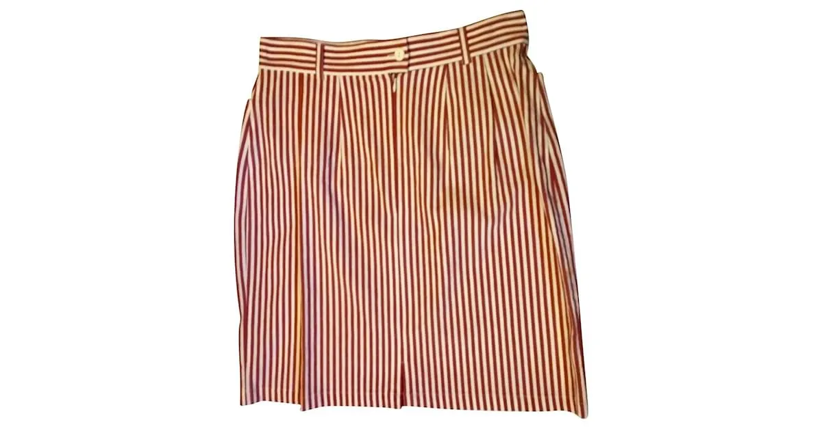 CACHAREL FALDA TRENDY BAYADERE STRETCH MANGO BOLSILLOS T 36 Multicolor 
