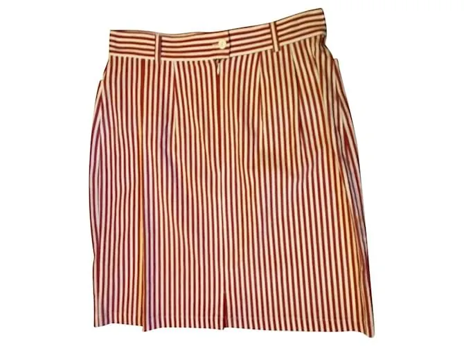CACHAREL FALDA TRENDY BAYADERE STRETCH MANGO BOLSILLOS T 36 Multicolor 