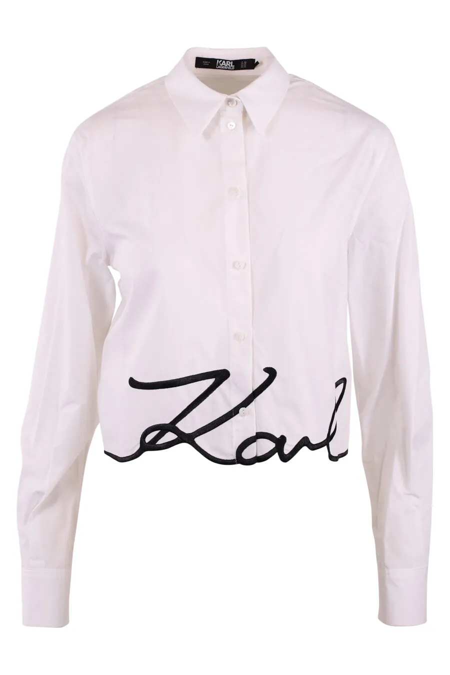 Camisa blanca con maxilogo firma 