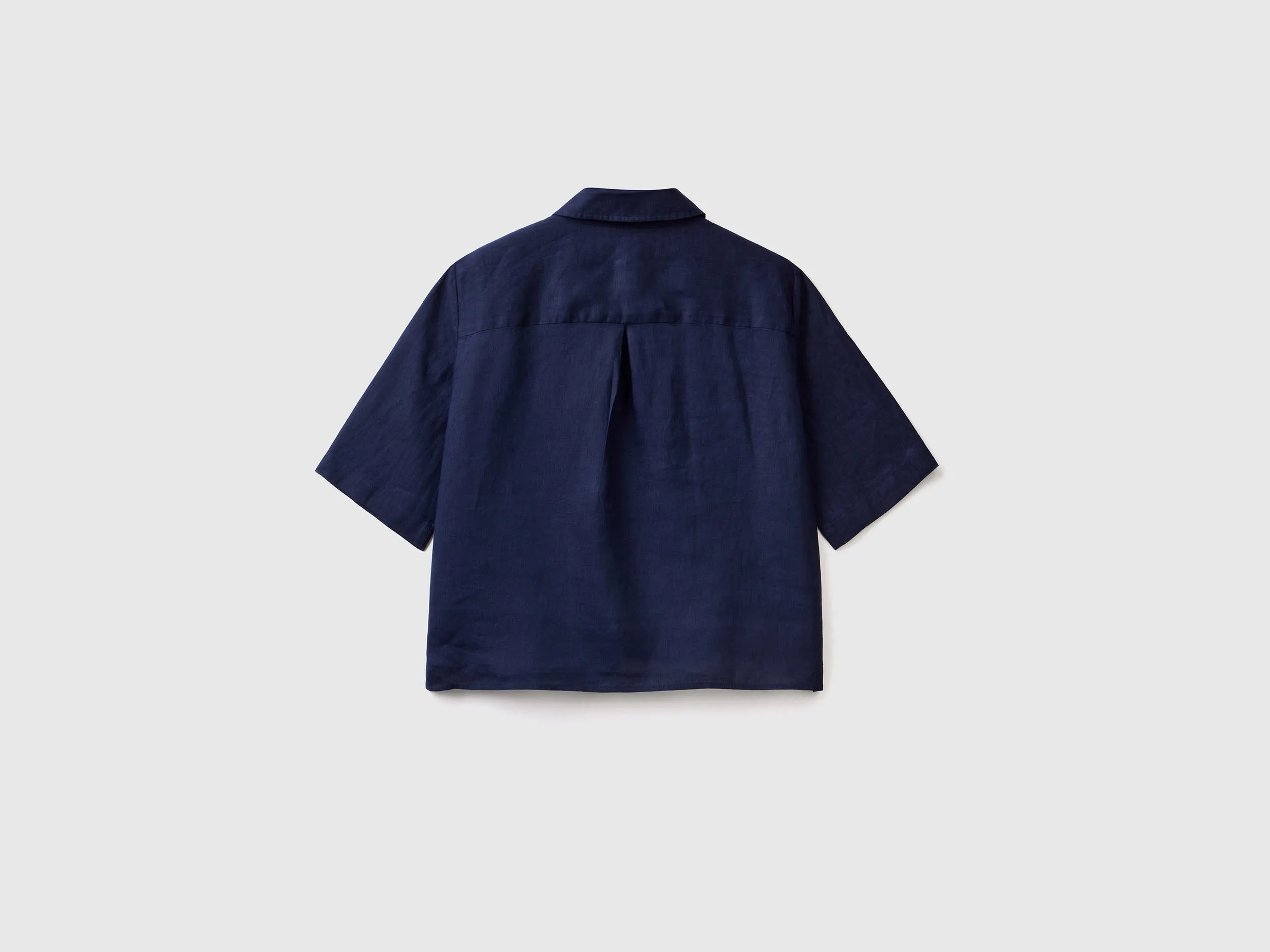 Camisa corta de puro lino