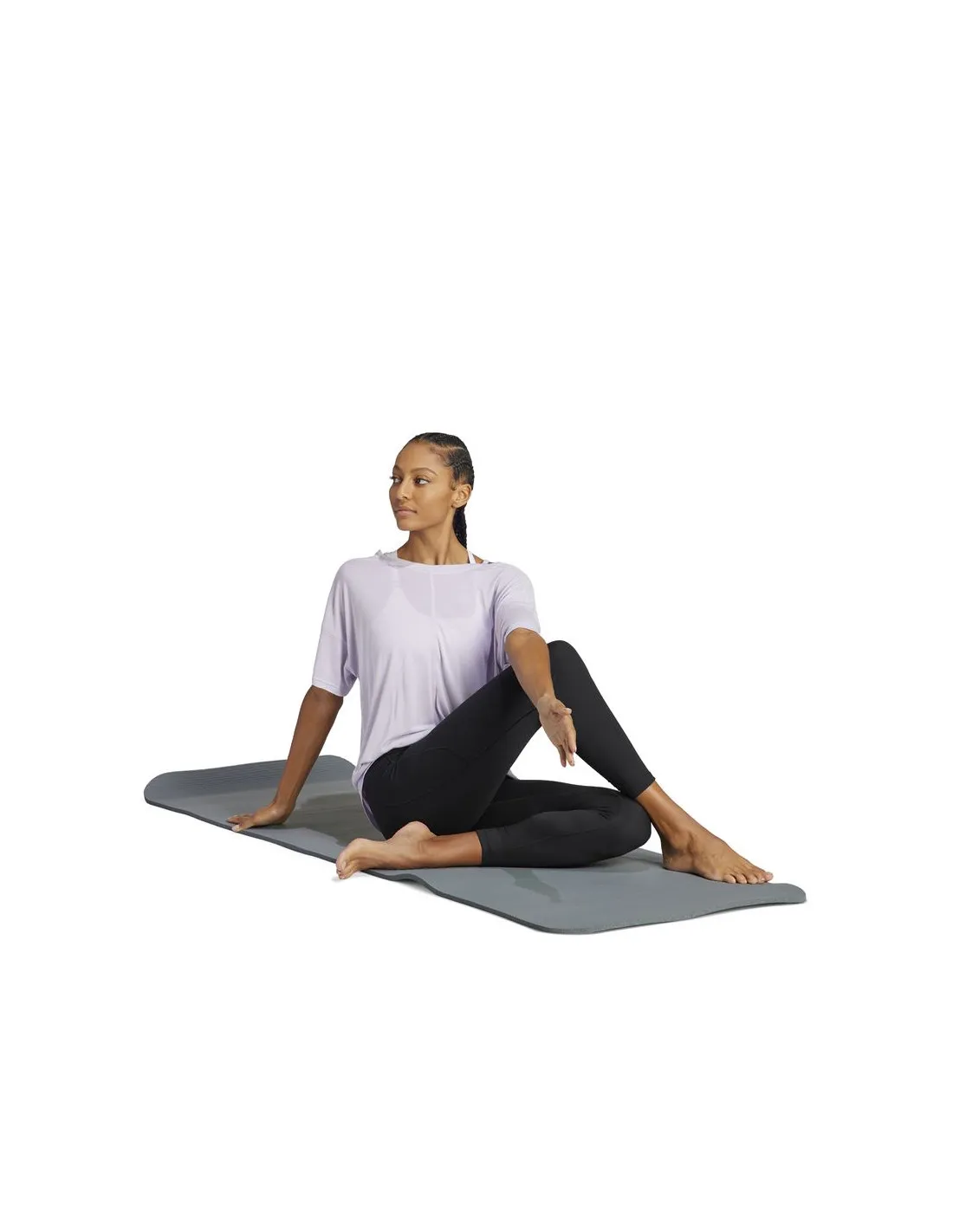 Camiseta adidas Yoga Studio Oversized Lila Mujer