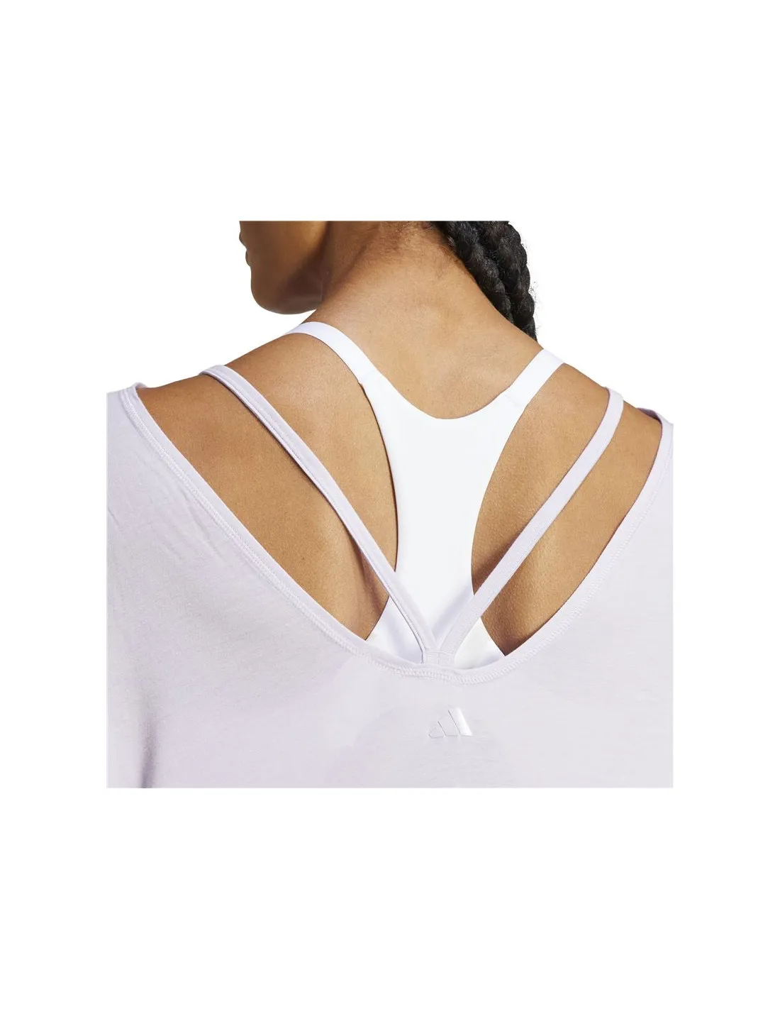 Camiseta adidas Yoga Studio Oversized Lila Mujer