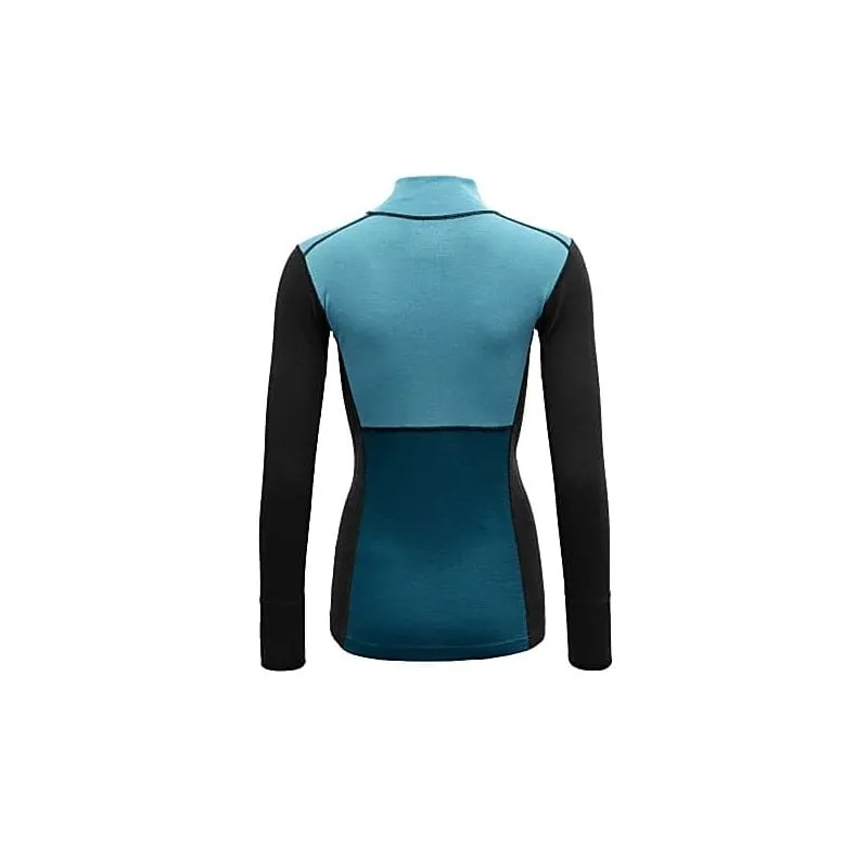 Camiseta de manga larga Lauparen Merino 190 Zip Neck (Moon/ink/flood) Mujer