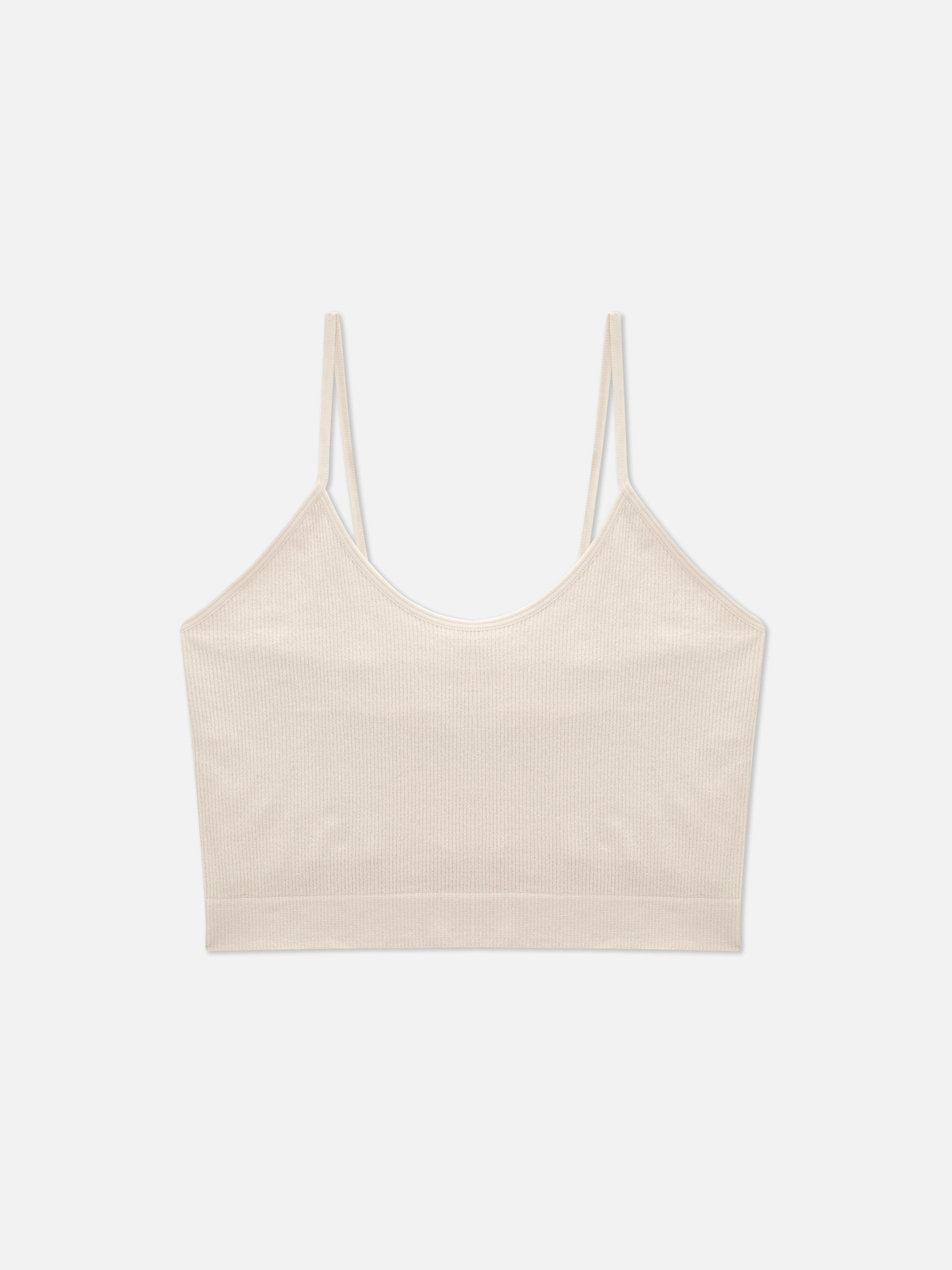 Camiseta de pijama de tirantes acanalada corta