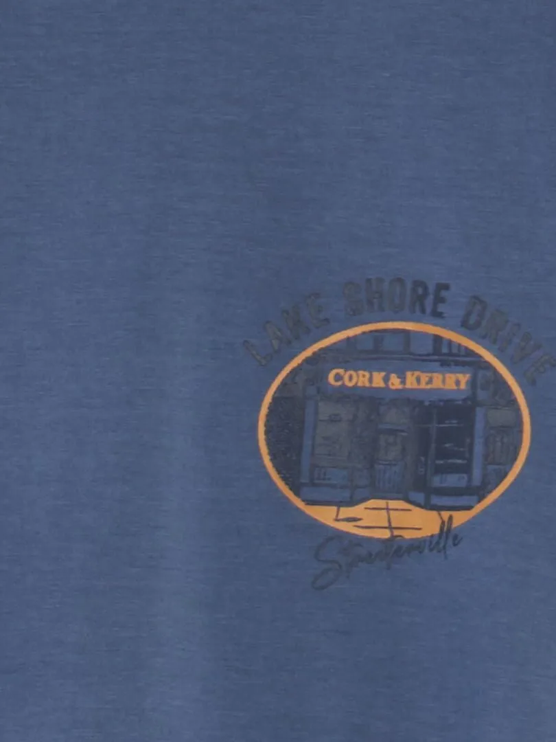 CAMISETA ESTAMPADA  AZUL