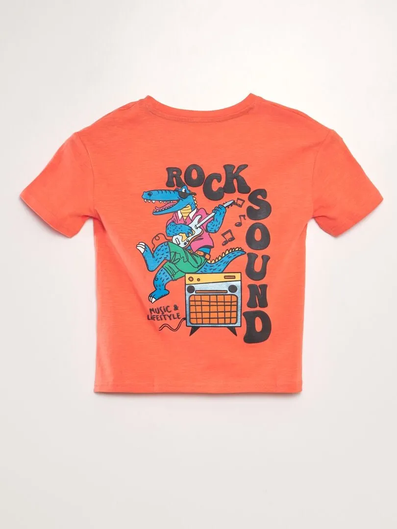 CAMISETA LOOSE ESTAMPADA  ROJO