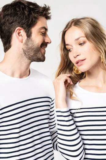 Camiseta marinera de manga larga de mujer