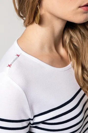 Camiseta marinera de manga larga de mujer