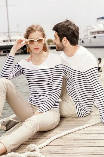 Camiseta marinera de manga larga de mujer