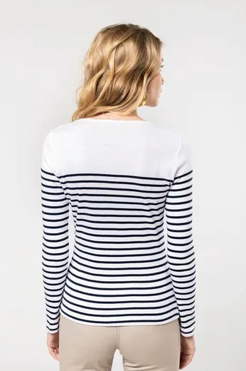 Camiseta marinera de manga larga de mujer