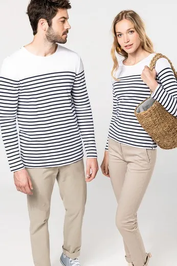Camiseta marinera de manga larga de mujer