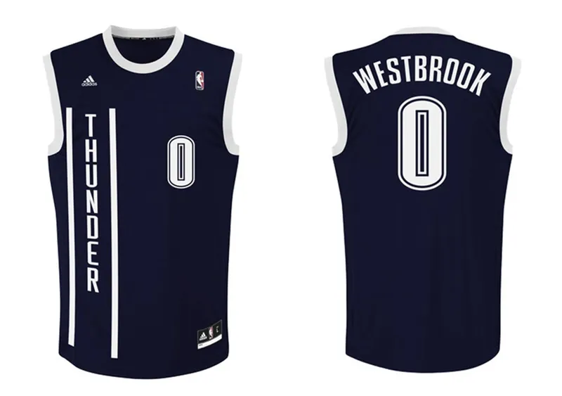 Camiseta NBA Réplica Westbrook  #0# Oklahoma (navy/white)