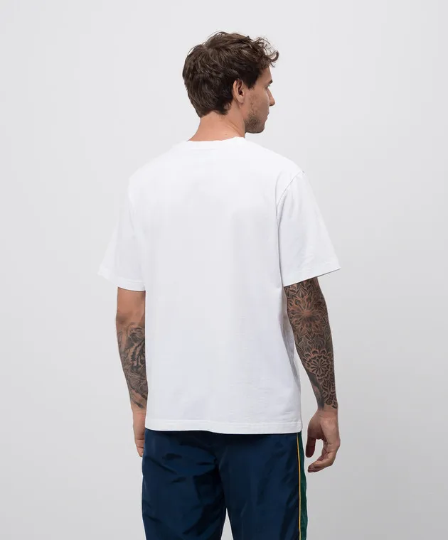 CASABLANCA WHITE TSHIRT WITH THE ROAD TO KNOWLEDGE PRINT