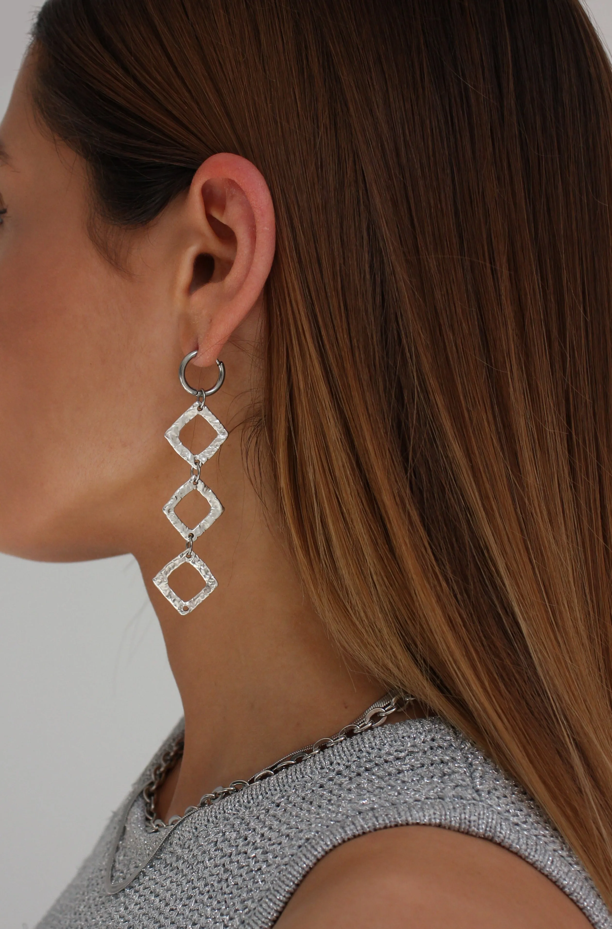 CATALINA EARRINGS PLATA