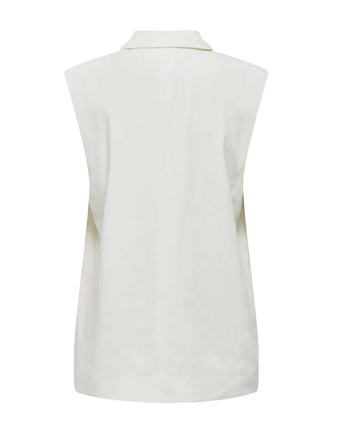 Chaleco traje Only Caro blanco de lino para mujer