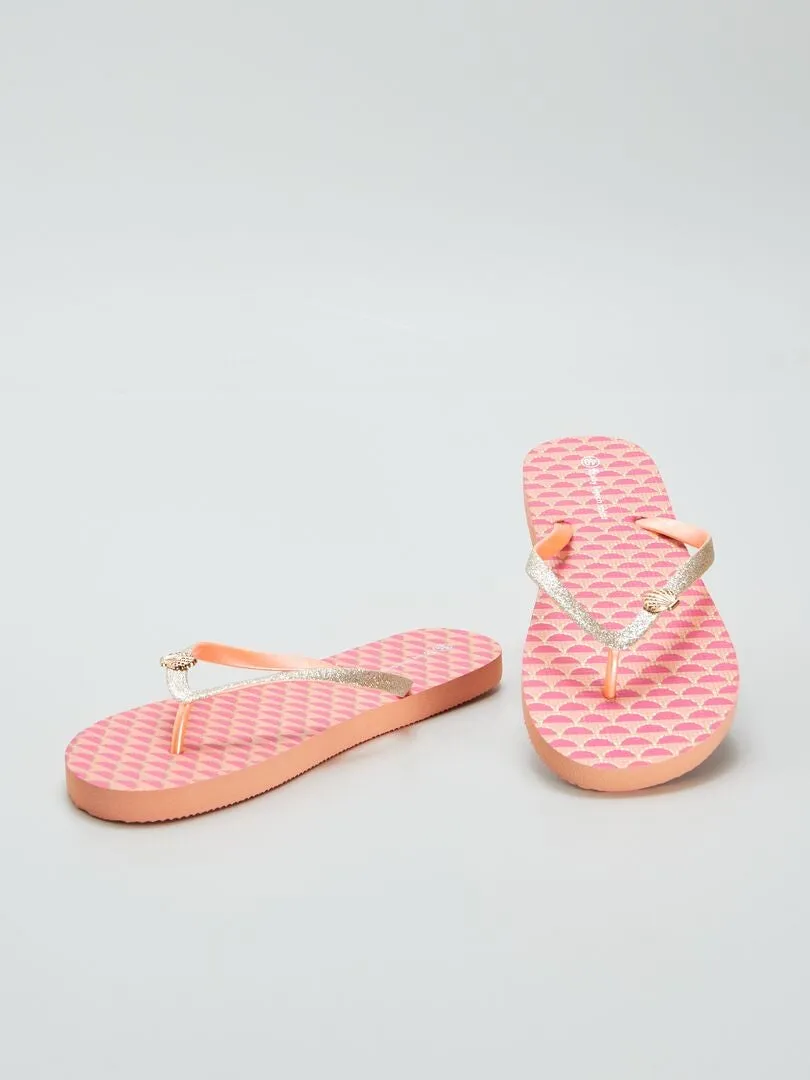CHANCLAS DE CONCHAS  ROSA