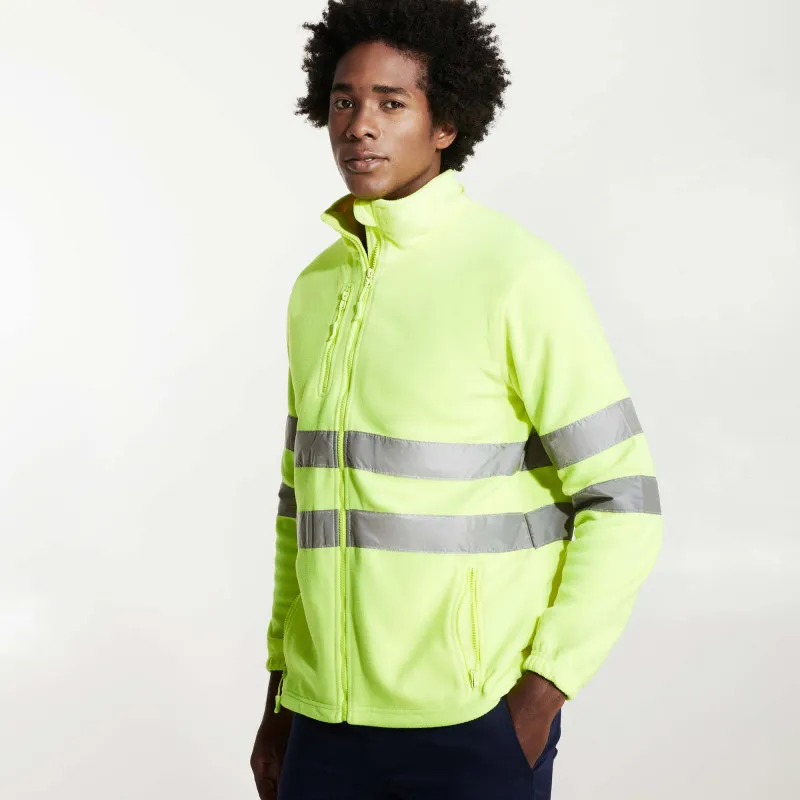 Chaqueta estilo polar de alta visibilidad antipilling con protector de barbilla ALTAIR ROLY