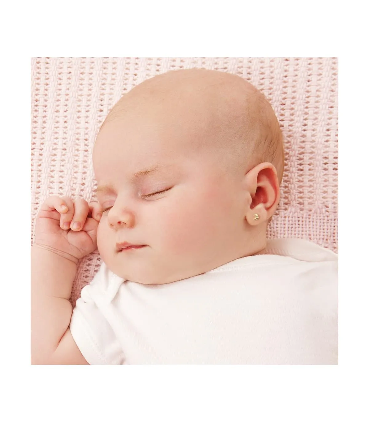 Clous d'oreilles Bébé Alana Or Jaune 18K lune 4.5mm